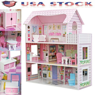 large wooden dolls house furniture